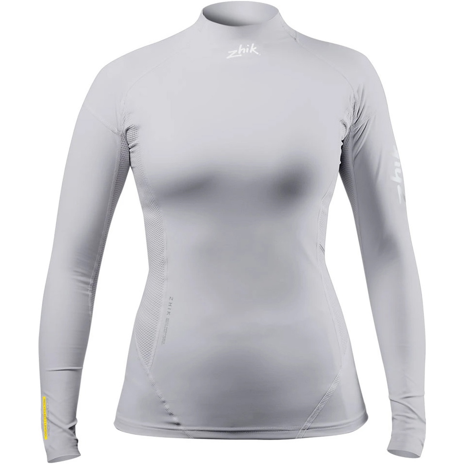 2026 Zhik Da Donna Eco Top In Spandex A Maniche Lunghe DTP-0063-W-PLT - Platinum